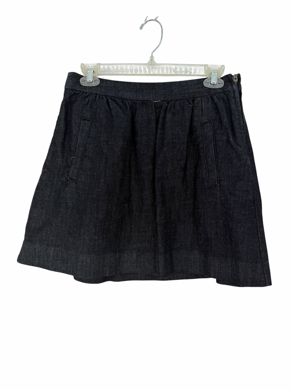 J. Crew Dark Indigo Denim Flare Mini Skirt
